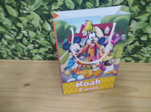Familia Disney Sacola Personalizada Pronta Entrega