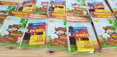Fazendinha Caderninho Colorir Personalizado com Giz de Cera