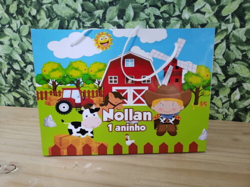 Fazendinha Sacola Personalizada Pronta Entrega