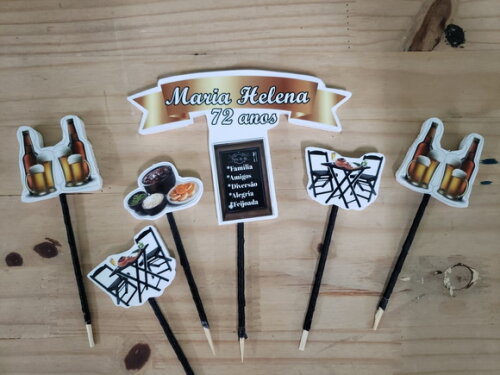 Feijoada Topo de Bolo Personalizado Pronta Entrega