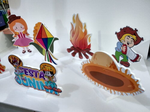 Festa Junina Kit de Mesa Displays 8 Peças Pronta Entrega