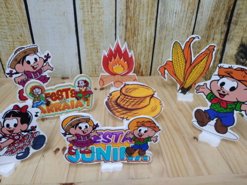 Festa Junina Kit de Mesa Displays 8 Peças Pronta Entrega