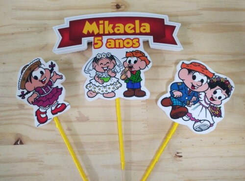 Festa Junina Topo de Bolo Personalizado Pronta Entrega