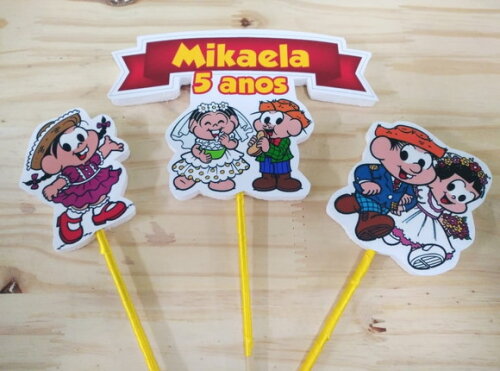 Festa Junina Topo de Bolo Personalizado Pronta Entrega