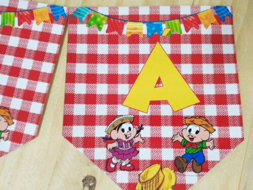 Festa Junina Varal Arraiá Mais Nome Pronta Entrega.
