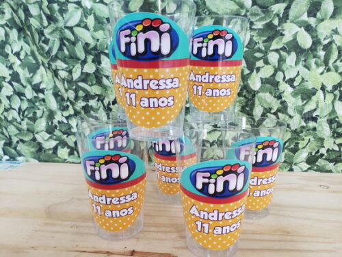 Fini Copos 300 ml Personalizados Pronta Entrega