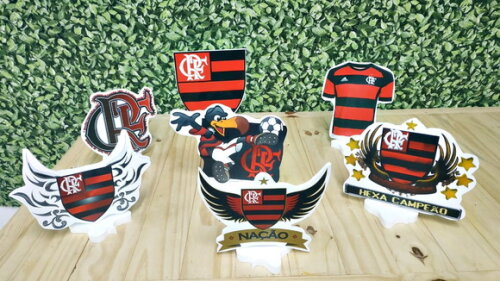 Flamengo Displays de Mesa 7 Peças Pronta Entrega