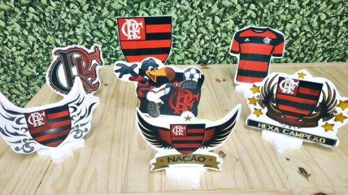 Flamengo Displays de Mesa 7 Peças Pronta Entrega