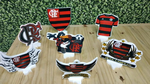 Flamengo Displays de Mesa 7 Peças Pronta Entrega