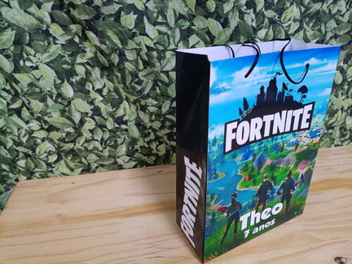 Fortnite Sacola Personalizada Tam 24x17x8 cm Pronta Entrega