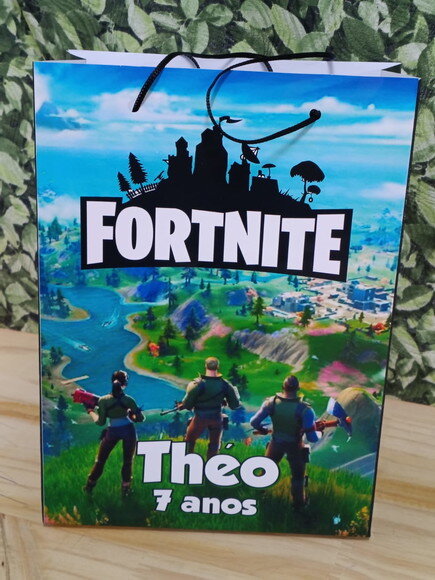 Fortnite Sacola Personalizada Tam 24x17x8 cm Pronta Entrega