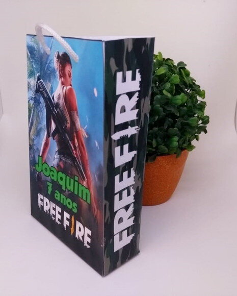 Free Fire Lembrancinha Sacola Personalizada Pronta Entrega