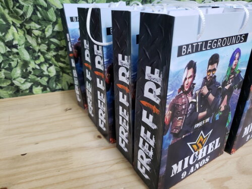 Free Fire Sacola Personalizada Pronta Entrega