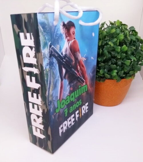 Free Fire Lembrancinha Sacola Personalizada Pronta Entrega