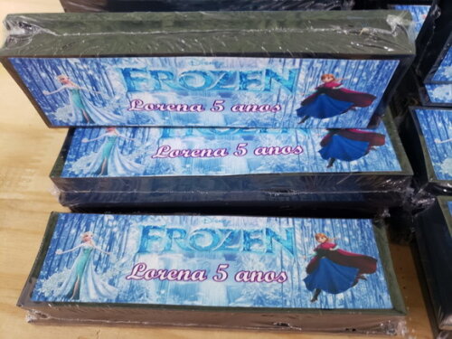 Frozen Lembrancinha Dominó Personalizado Pronta Entrega