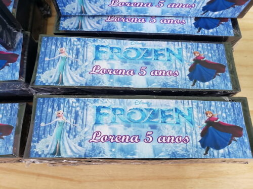 Frozen Lembrancinha Dominó Personalizado Pronta Entrega