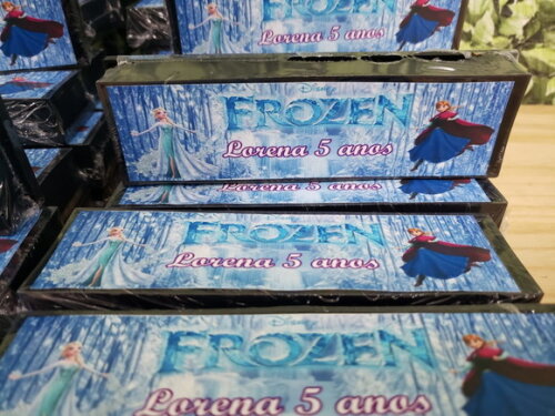 Frozen Lembrancinha Dominó Personalizado Pronta Entrega