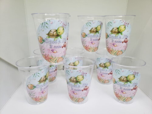 Fundo do Mar Copo 300 ml Personalizado Pronta Entrega