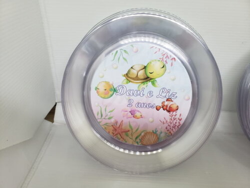Fundo do Mar Prato Refeição 22 cm Personalizado