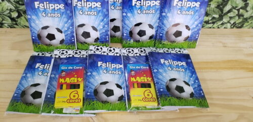 Futebol Caderninho para Colorir Personalizado Pronta Entrega