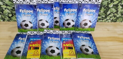 Futebol Caderninho para Colorir Personalizado Pronta Entrega