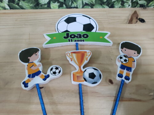 Futebol Neutro Topo de Bolo Personalizado
