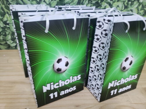 Futebol Sacola Personalizada Pronta Entrega Vários Tamanhos