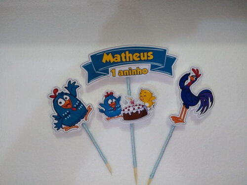 Galinha Pintadinha Topo de Bolo Personalizado