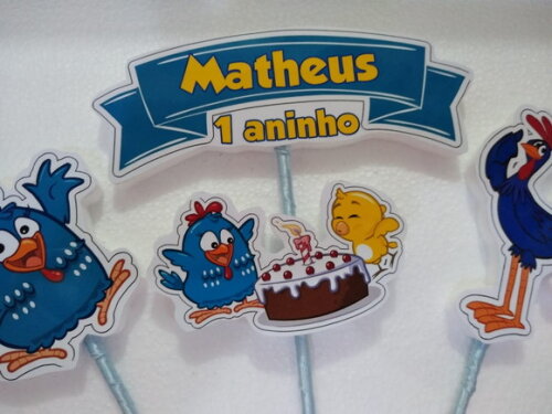 Galinha Pintadinha Topo de Bolo Personalizado