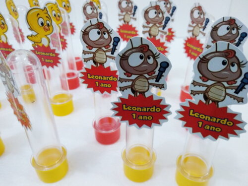 Galinha Pintadinha Tubetes com Apliques Pronta Entrega