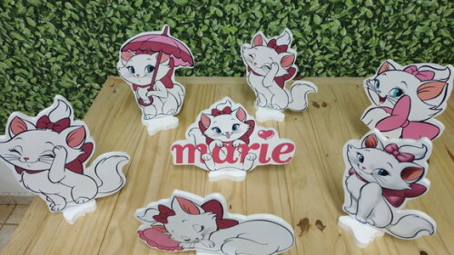 Gata Marie Kit de Mesa Tipo Displays 7 Peças Pronta Entrega