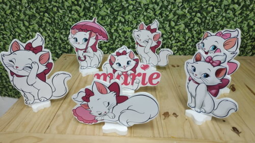 Gata Marie Kit de Mesa Tipo Displays 7 Peças Pronta Entrega