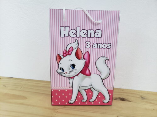 Gata Marie Sacola Personalizada Pronta Entrega