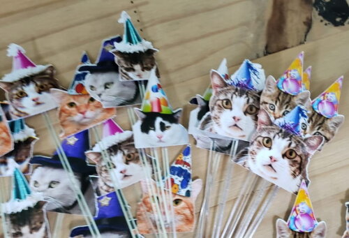 Gatos Pets Topper para Docinhos 42 un Pronta Entrega