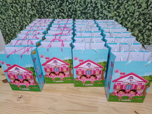 Gemeas Sacolas Personalizada Tam 24x17x8 cm Pronta Entrega