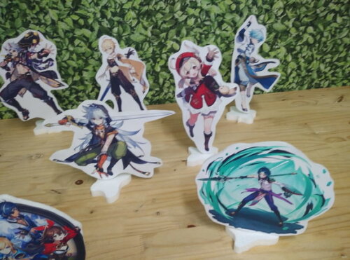 Genshin Impact Kit Displays de Mesa 9 Peças Pronta Entrega