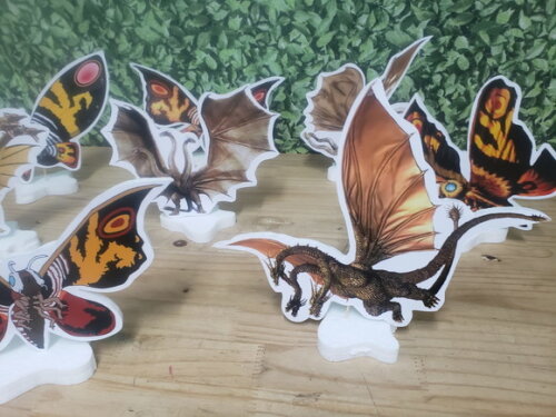 Godzilla (mothla e Gidorah) Kit Displays Mesa 8 Peças