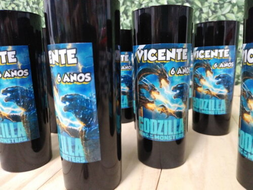 Godzilla Copos Personalizados Pronta Entrega