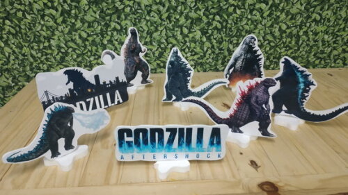 Godzilla Kit de Mesa Tipo Displays 8 Peças Pronta Entrega