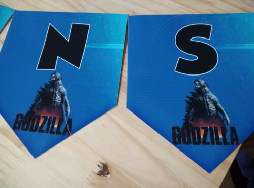 Godzilla Varal Parabens Mais Nome Pronta Entrega