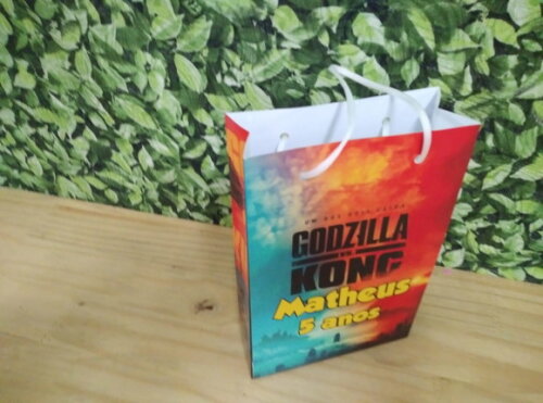 Godzilla Vs Kong Sacola Personalizada Pronta Entrega