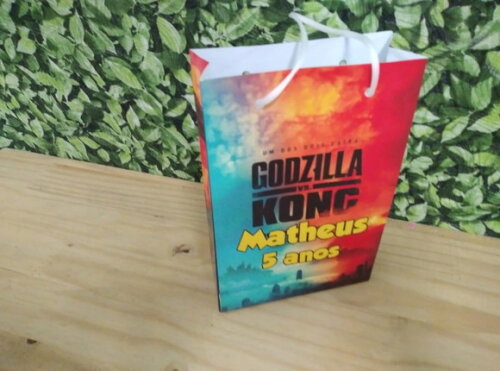 Godzilla Vs Kong Sacola Personalizada Pronta Entrega