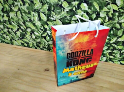 Godzilla x Kong Sacola Personalizada Pronta Entrega Tam G