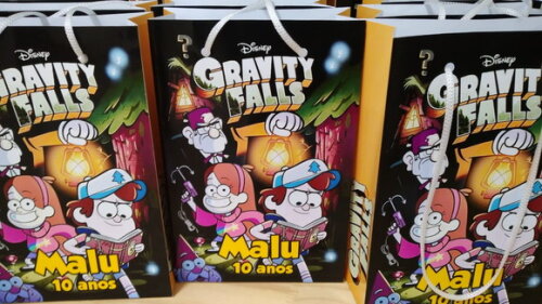 Gravitty Falls Sacola Personalizada Pronta Entrega