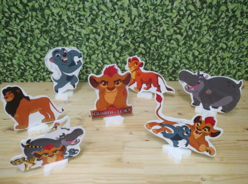 Guarda do Leão Kit de Mesa Displays 7 Peças Pronta Entrega
