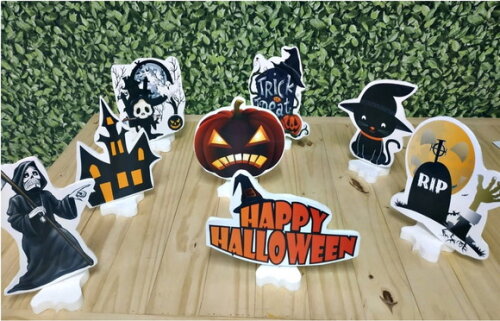 Halloween Displays de Mesa 8 Peças Pronta Entrega