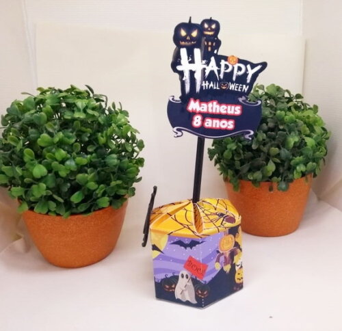 Halloween Centro de Mesa Personalizado Pronta Entrega