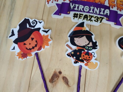 Halloween Topo de Bolo Personalizado