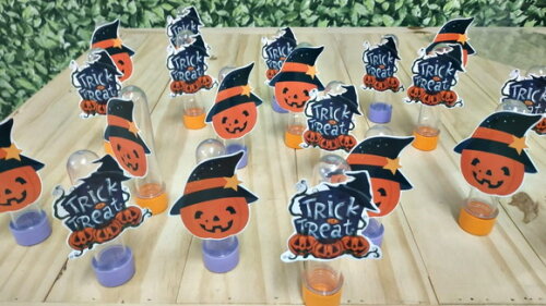 Halloween Tubets com Apliques Pronta Entrega