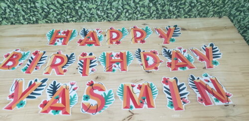 Happy Birthday Varal Personalizado Mais Nome Tema Tropical